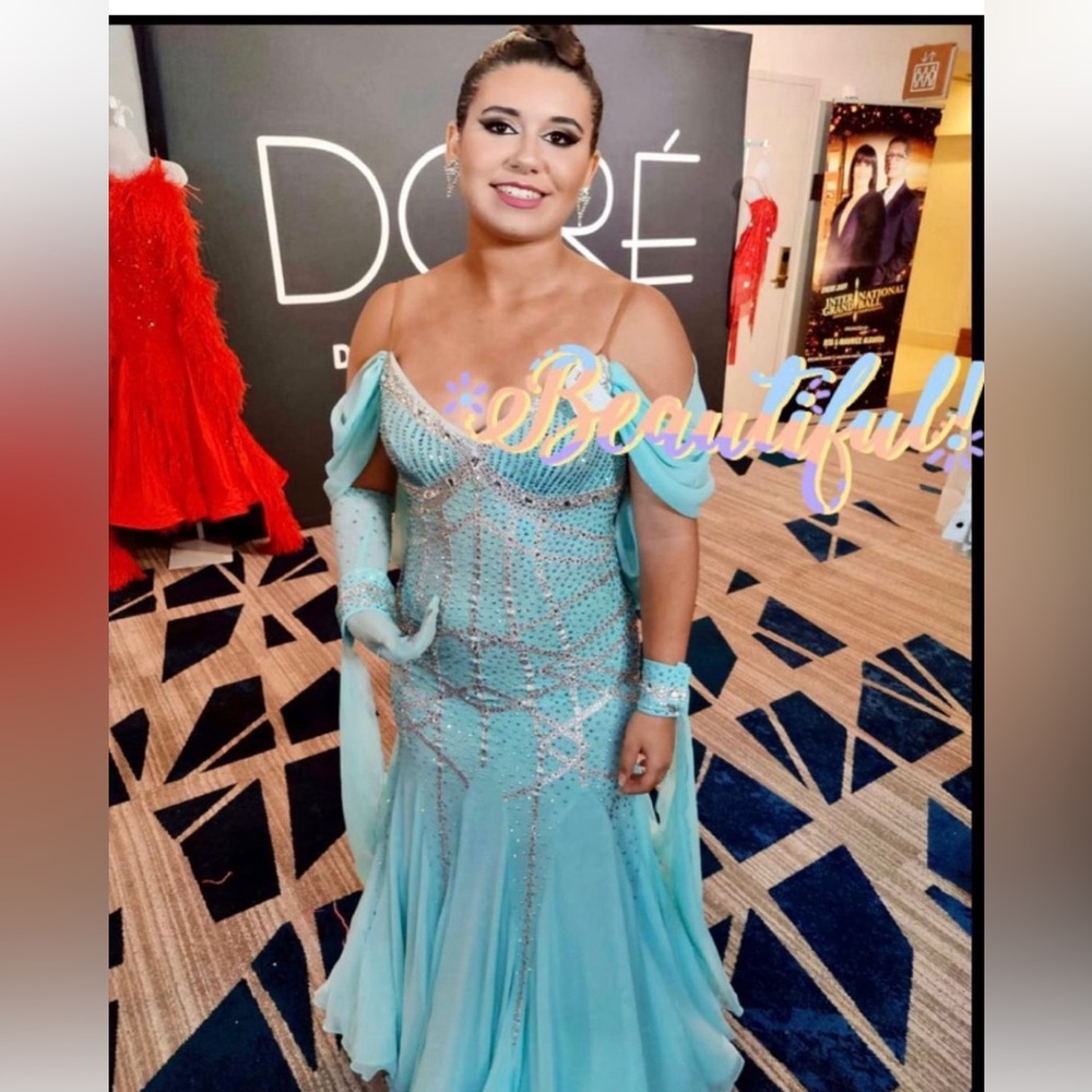 Blue Dore Ballroom Competition Dress